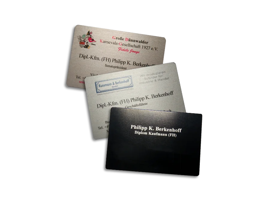 Typenschild aus Kunststoff, Zahlen gefraest